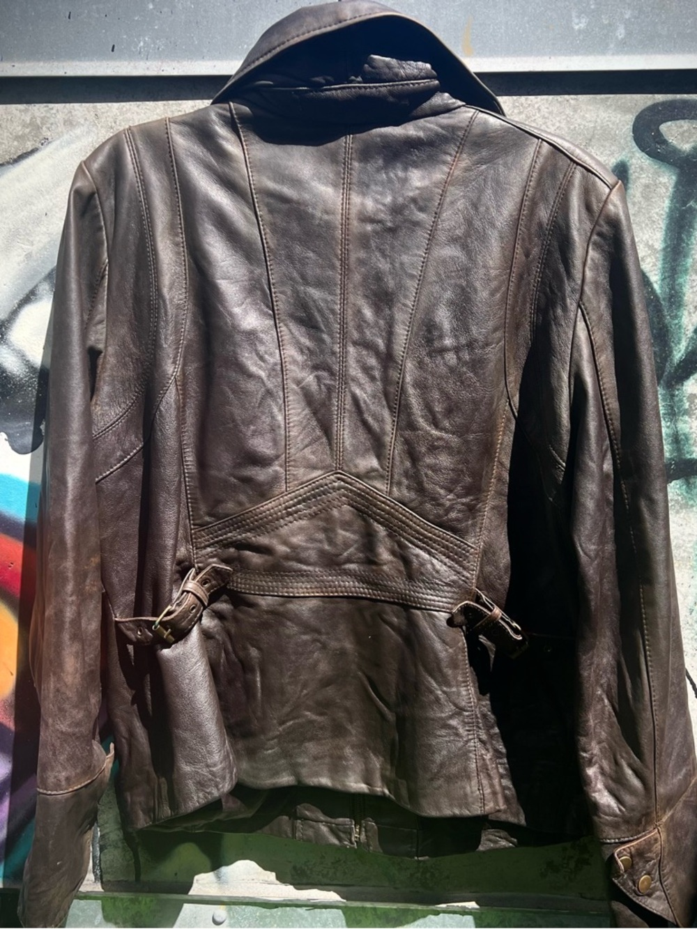 Vintage Lamb Leather Bomber Jacket Anorak Large-XL - Picture 2 of 16
